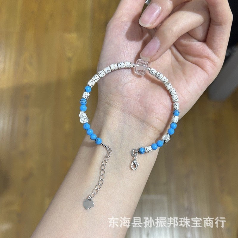 Hot-Selling Heart Mantra Bracelet Heart Sutra Beads Wealth God Green Tara Buddhist Beads Handmade Chinese Style Exquisite Lucky Jewelry