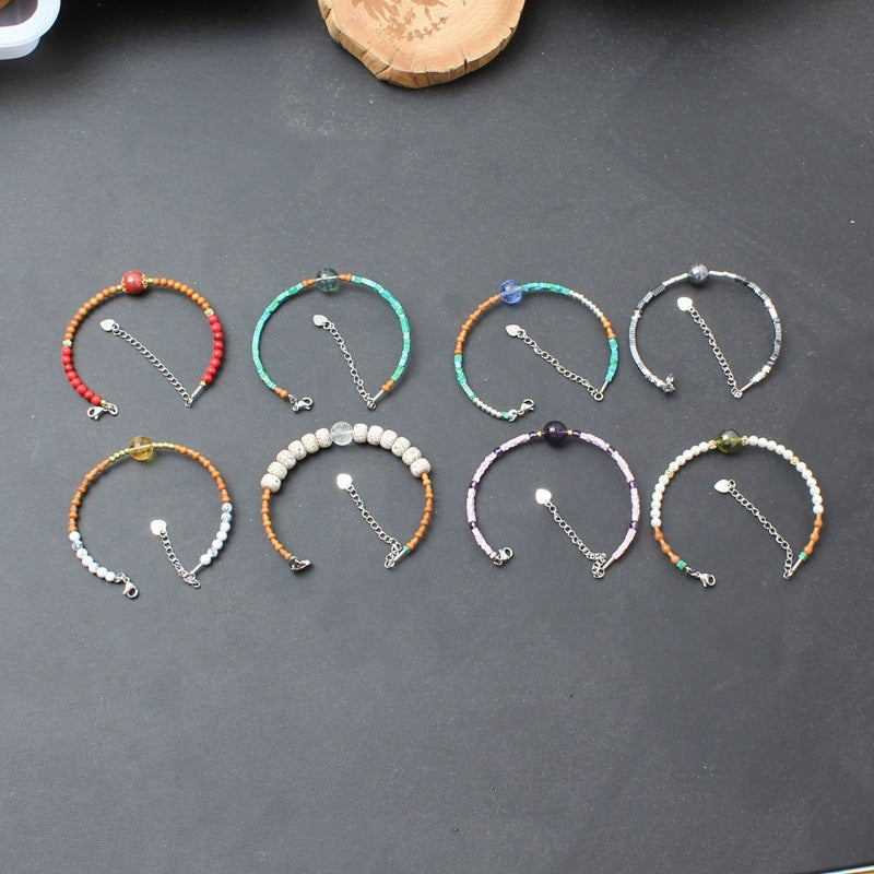 Hot-Selling Heart Mantra Bracelet Heart Sutra Beads Wealth God Green Tara Buddhist Beads Handmade Chinese Style Exquisite Lucky Jewelry