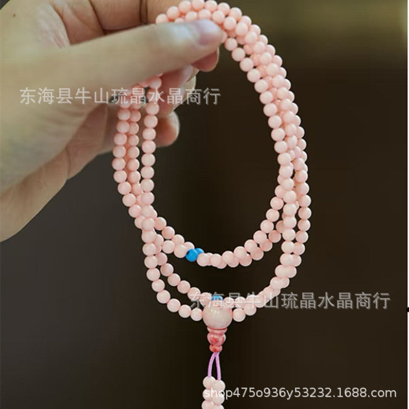 Wholesale Natural Crystal Hair Crystal Green Phantom Amethyst Strawberry Crystal Scenic Area Same Style Bracelet Xiaohongshu Douyin Hot Item