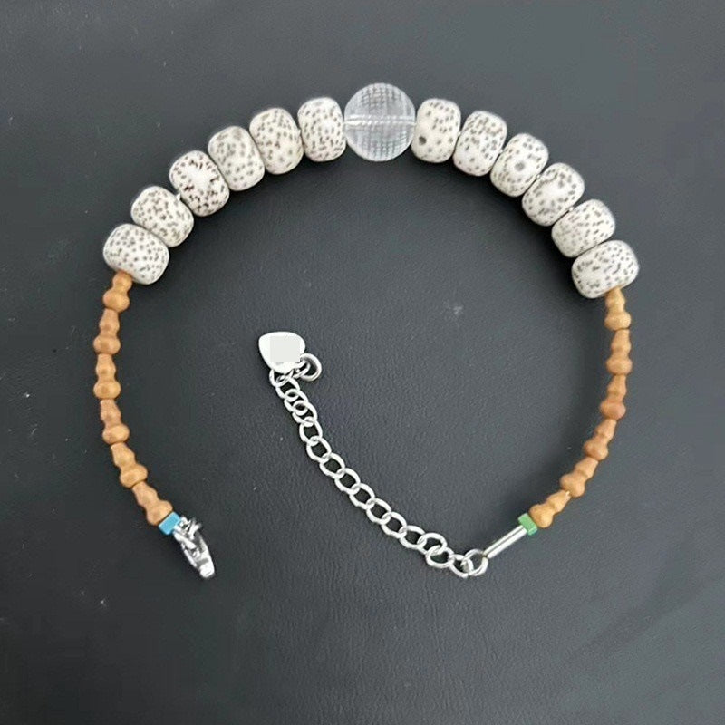 Hot-Selling Heart Mantra Bracelet Heart Sutra Beads Wealth God Green Tara Buddhist Beads Handmade Chinese Style Exquisite Lucky Jewelry