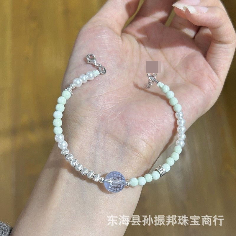 Hot-Selling Heart Mantra Bracelet Heart Sutra Beads Wealth God Green Tara Buddhist Beads Handmade Chinese Style Exquisite Lucky Jewelry