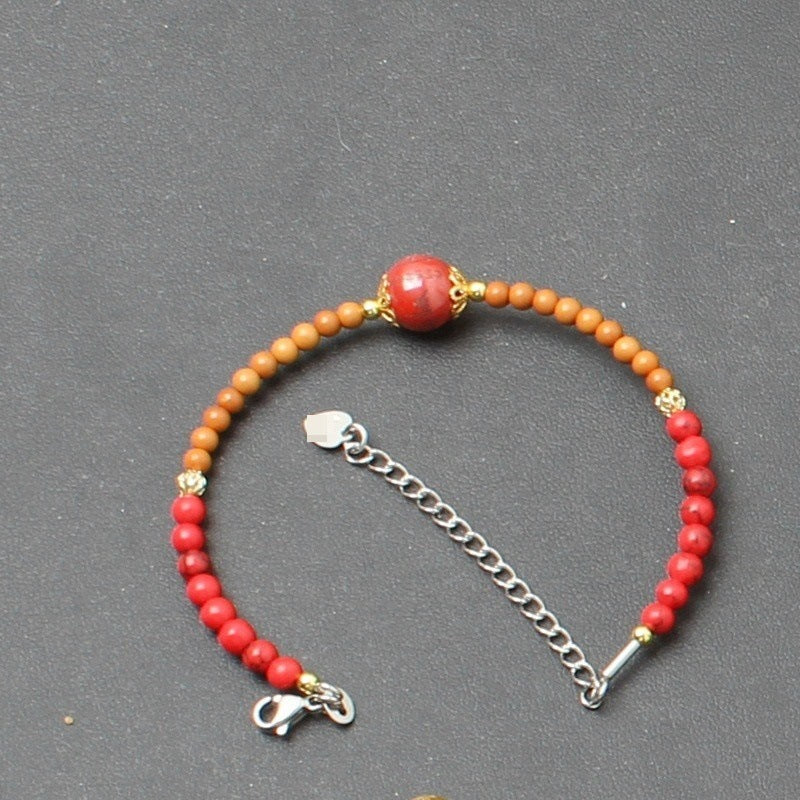 Hot-Selling Heart Mantra Bracelet Heart Sutra Beads Wealth God Green Tara Buddhist Beads Handmade Chinese Style Exquisite Lucky Jewelry